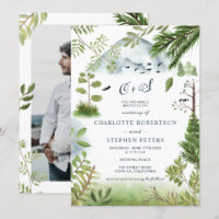 Winterpinienbäume Ursprünge Foto Hochzeit