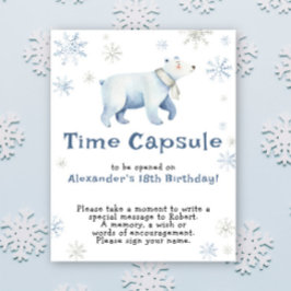 Winterpolar Bärenzeit Kapsel 1. Geburtstag Poster