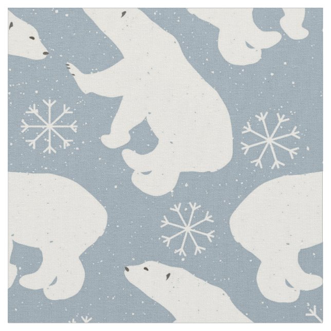 Winterpolar nahtloses Muster + Ihre Ideen Stoff (Nahaufnahme)