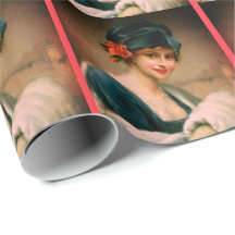 Winterporträt einer Vintagen Pelzfrau