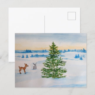 Winterpostkarte Feiertagspostkarte