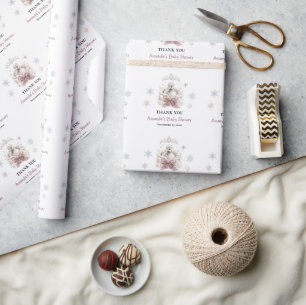 Winterprinzessin A Little Swan Baby Shower Geschenkpapier