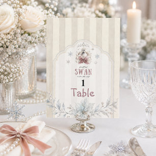 Winterprinzessin A Little Swan Baby Shower Tischnummer