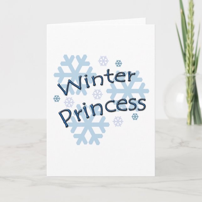 Winterprinzessin Feiertagskarte (Vorderseite)
