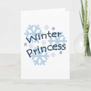 Winterprinzessin Feiertagskarte