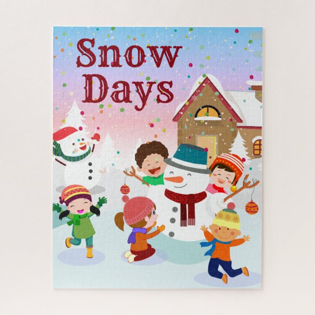 Winterpuzzle für Schneetage Puzzle (Vertikal)