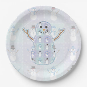 Winterquilt-Papierplatte Pappteller