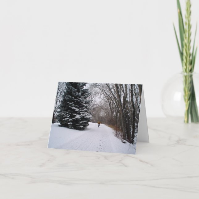 Winterradkarte Feiertagskarte (Vorderseite)