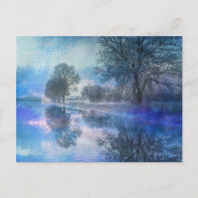 Winterreflexion - Urlaubspostkarte Postkarte (Vorderseite)