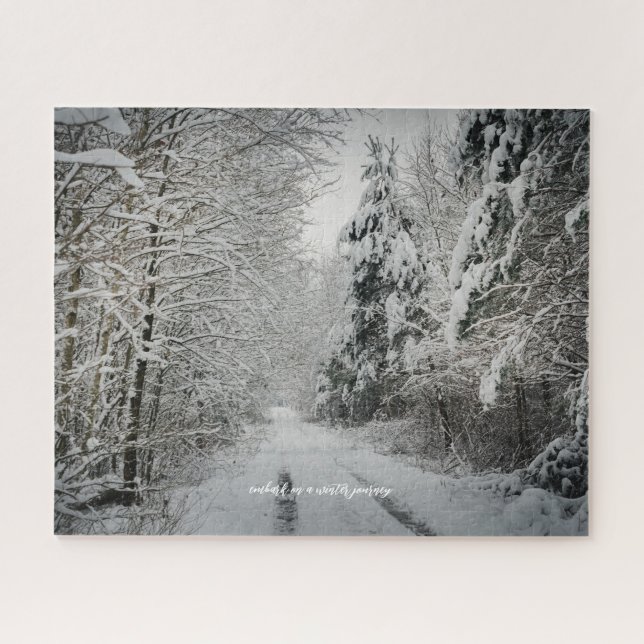 Winterreise durch das Wald Puzzle (Horizontal)