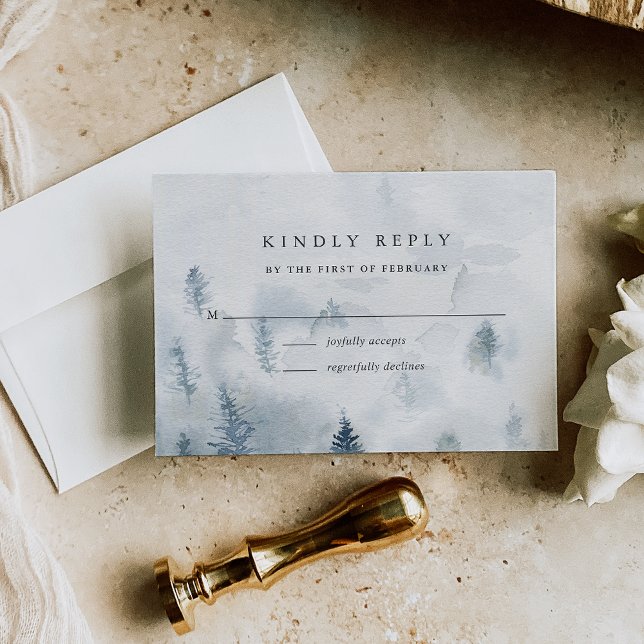Winterreverie-RSVP-Karte RSVP Karte (Von Creator hochgeladen)