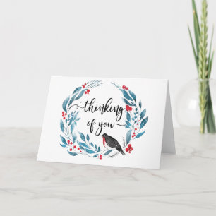 Winterrobin-Beileid-Karte Beileidsverlust Karte