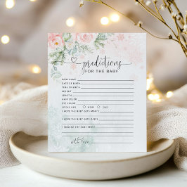 Winterrosa Schneeflocken-Vorhersage für Babykarte