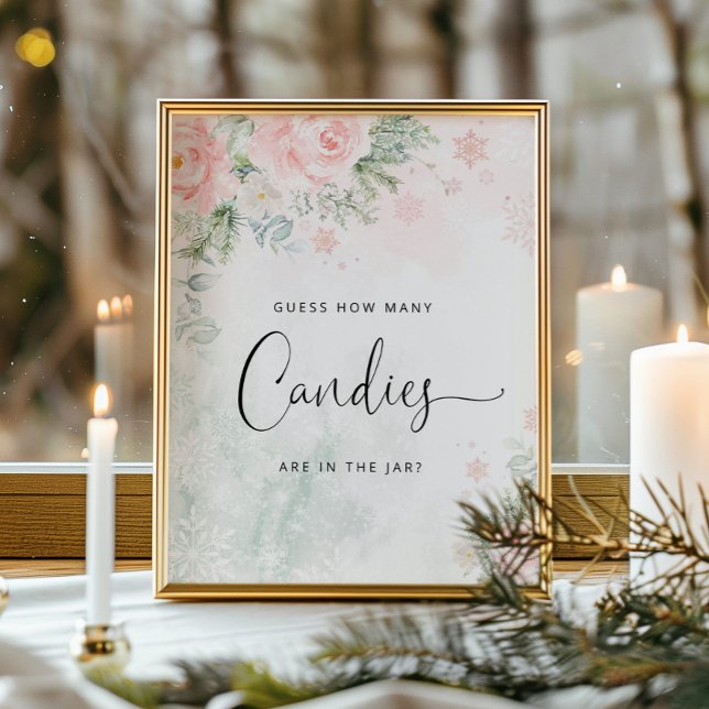 Winterröte Pink Raten Sie, wie viele Bonbons Poste Poster (Von Creator hochgeladen)