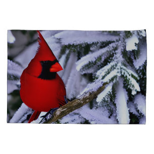 Winterroter Kardinal Kissenbezug