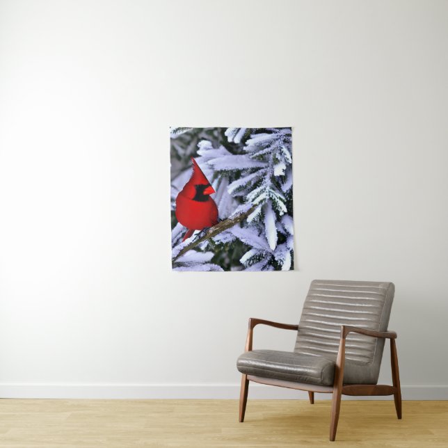 Winterroter Kardinal Wandteppich (Beispiel)