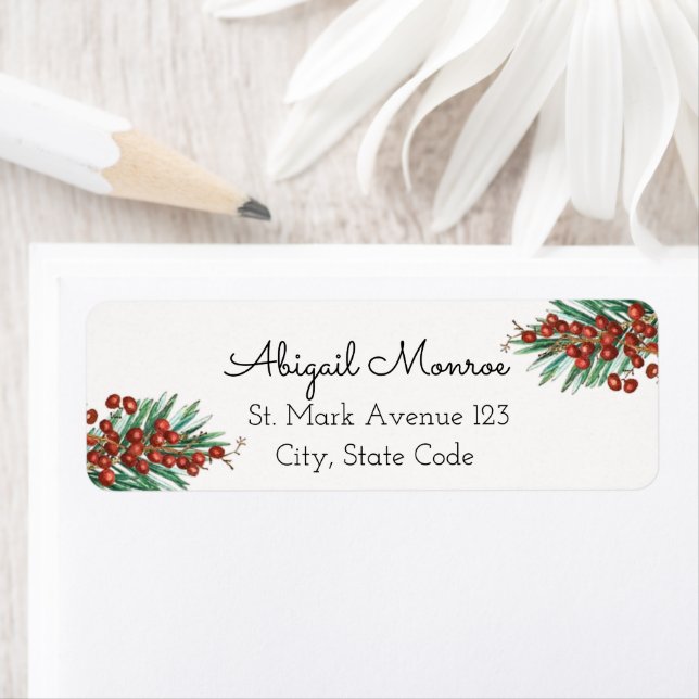 Winterrowan Beeren Weihnachtsfeierliche Rücksendea (Insitu)