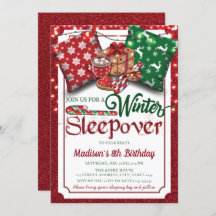 Winterruhe Geburtstagsparty Roter Glitzer