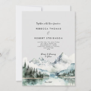 Winterrustikale Hochzeit Einladung