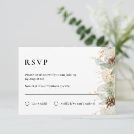 Winterrustikale RSVP-Karte RSVP Karte