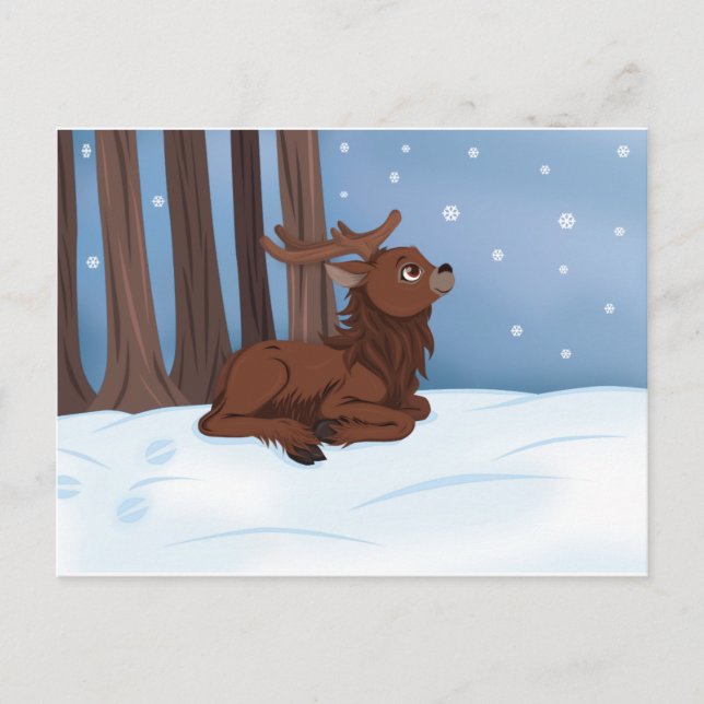 Winterrutscher Postkarte (Vorderseite)
