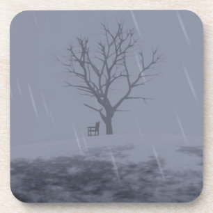 Winter's Chill Cork Coaster Getränkeuntersetzer