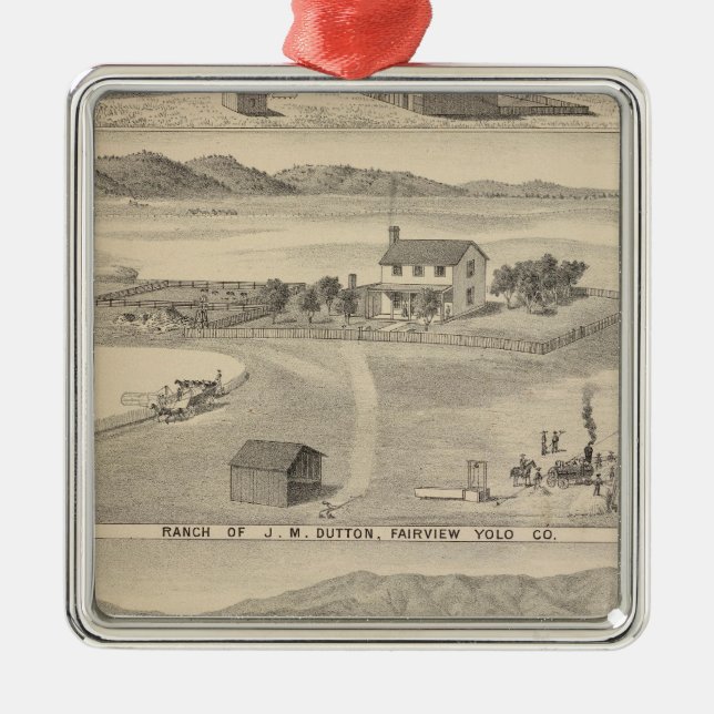 Winters-Dutton-Ranch Ornament Aus Metall (Vorne)