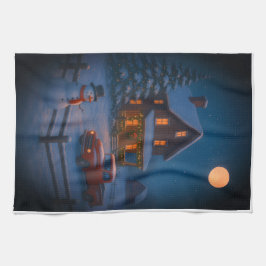 Winter's Eve Geschirrtuch