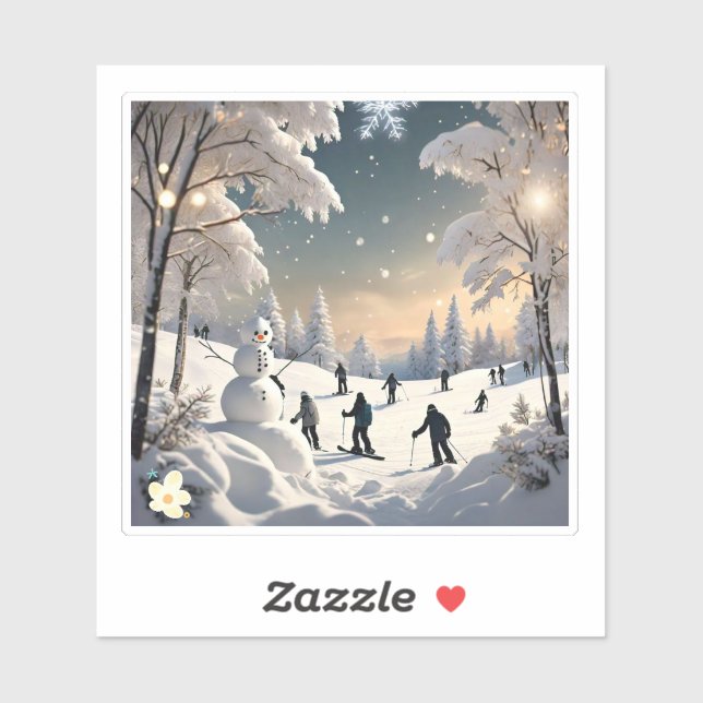 "Winter's Frosty Morn" Aufkleber (Blatt)