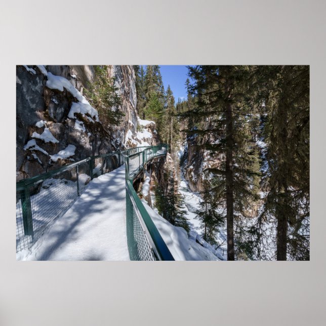 Winters Frozen Beauty Path zum Johnson Creek Upper Poster (Vorne)