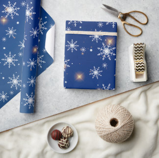 Winters magisches Schneeflockenpapier Geschenkpapier