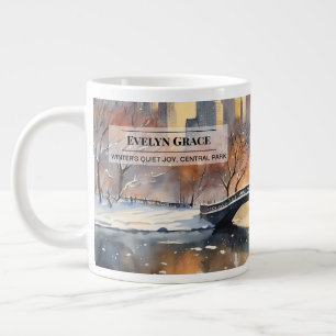 Winters stille Freude, Schnee Szene Central Park T Jumbo-Tasse