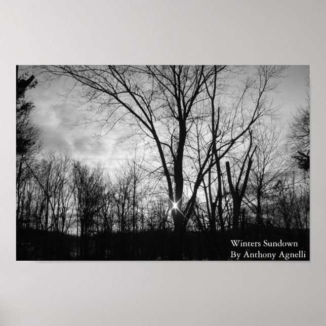 Winters Sundown Poster (Vorne)