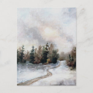 Winters Sunset Postcard Postkarte