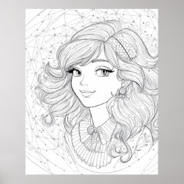 Winter's Whisper: Ein Portrait von Whimsy Poster