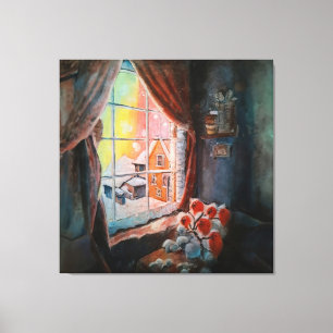 Winter's Whispers - Snowbound Serenity Art Print Leinwanddruck