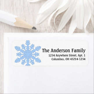 Wintersaison Blue Snowflake Adresse