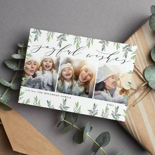 Wintersaison Holiday Foto Collage Card Feiertagskarte