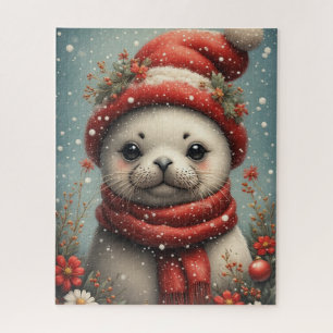 Wintersaison Seehund Puzzle