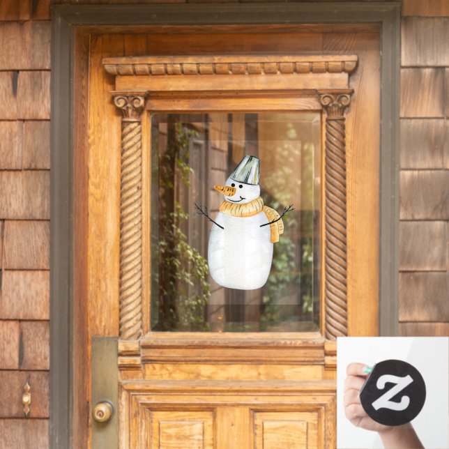 Wintersaison Snowman Dekoration Fensteraufkleber (Haustür)