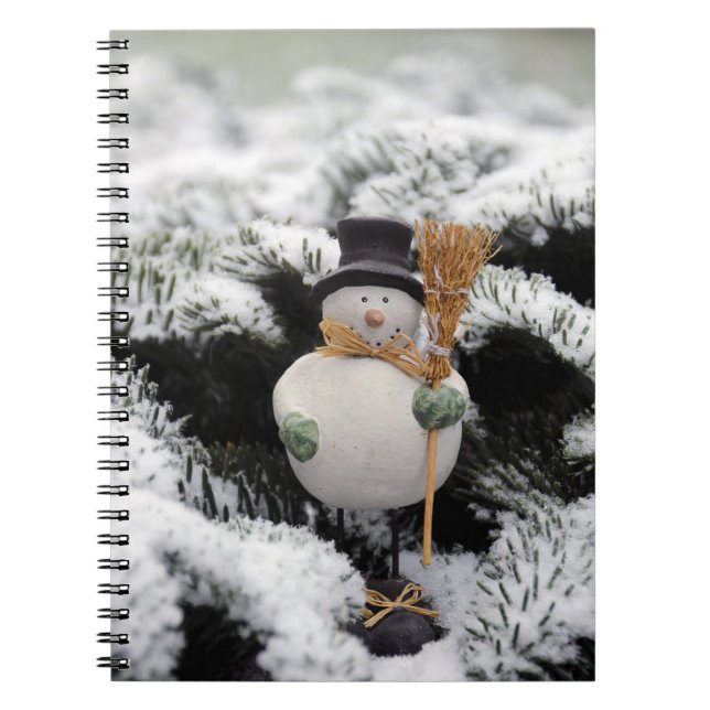 Wintersaisonbilder von Snow Man Notizblock (Vorderseite)