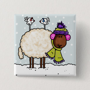 Winterschafknopf Button