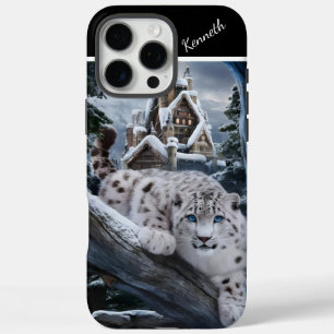 Winterschau von Snow Leopard iPhone 16 Pro Max Hülle