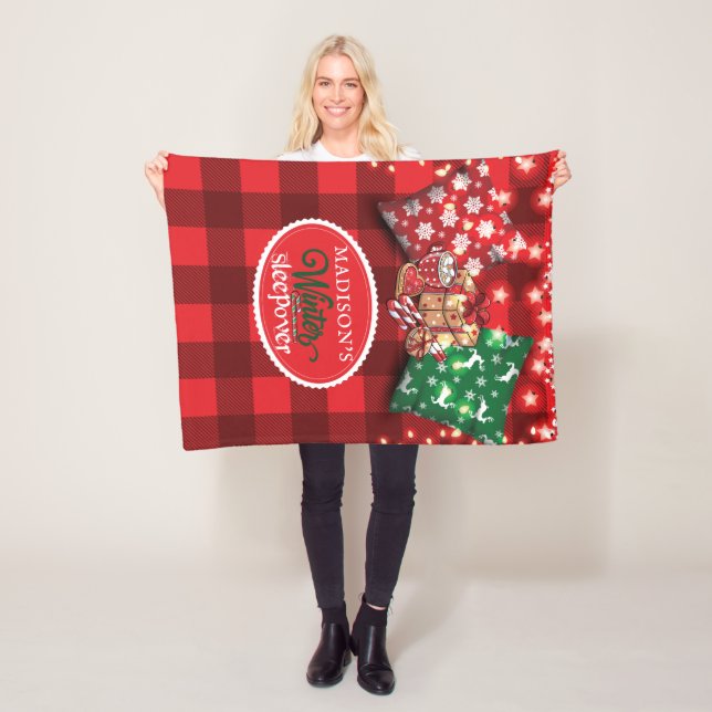 Winterschlaf Geburtstagsparty Personalisiert Fleecedecke (Beispiel)