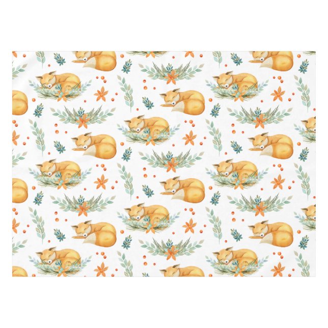 Winterschlussfox Tischdecke (Vorderseite (Horizontal))
