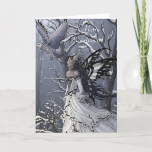Winterschmetterlingsmärchen Feiertagskarte
