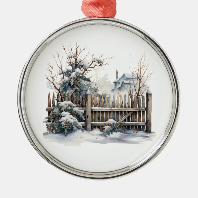 Winterschmuck Ornament Aus Metall (Vorne)