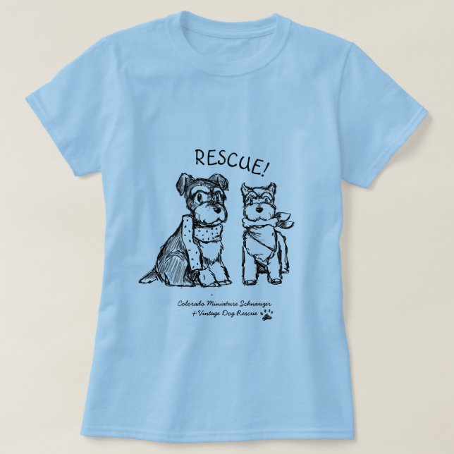 WinterSchnauzers - grundlegender T - Shirt (Design vorne)