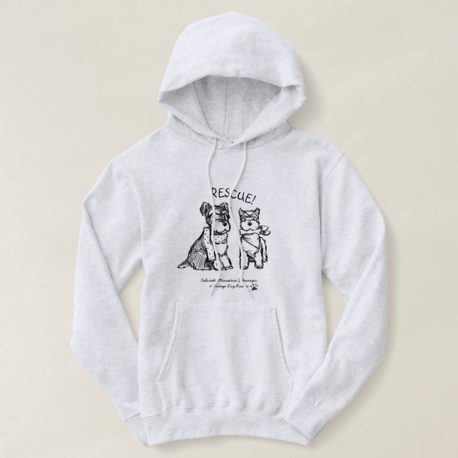WinterSchnauzers - heller Hoodie (Frauen) (Design vorne)
