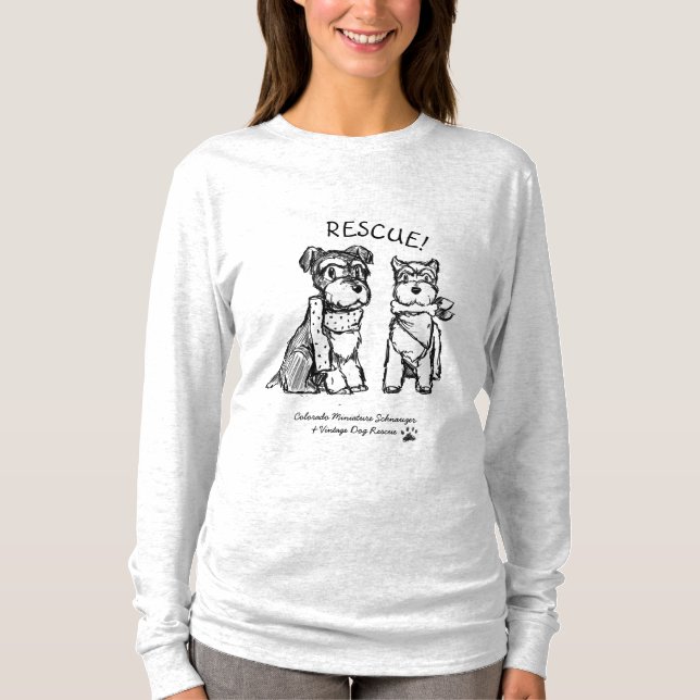 WinterSchnauzers - langes Shirt (Frauen) (Vorderseite)